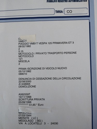 Piaggio vespa et3 como - et3,