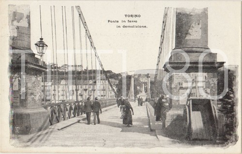 Turin iron bridge in - -,