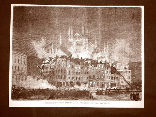 Milan 1875 night demolition - milan,