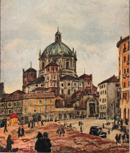 Print 1937 milan - piazza, della